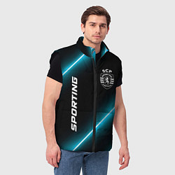 Мужской жилет Sporting неоновые лампы, цвет: 3D-черный — фото 2