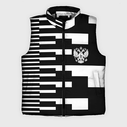 Мужской жилет Россия геометрия / 3D-Светло-серый – фото 1