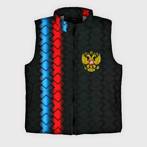 Мужской жилет Россия спорт герб / 3D-Светло-серый – фото 1