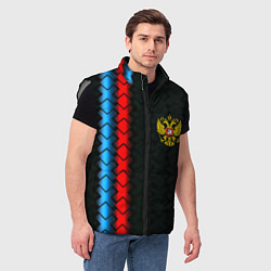 Мужской жилет Россия спорт герб, цвет: 3D-светло-серый — фото 2