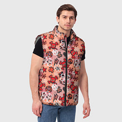 Мужской жилет Череп с костями узор, цвет: 3D-светло-серый — фото 2
