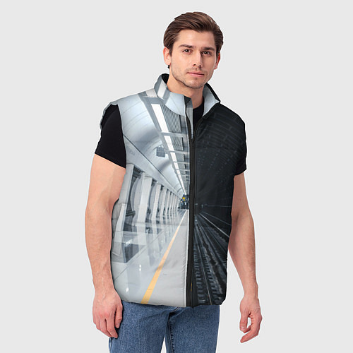 Мужской жилет Метро Москвы / 3D-Черный – фото 3