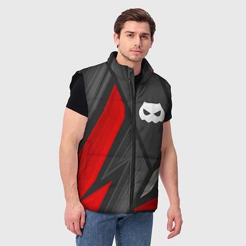 Мужской жилет DanMachi red lines / 3D-Черный – фото 3