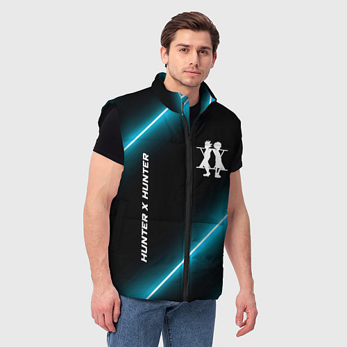 Мужской жилет Hunter x Hunter неоновые лампы / 3D-Черный – фото 3