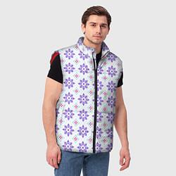 Мужской жилет Красивый цветочный узор, цвет: 3D-красный — фото 2