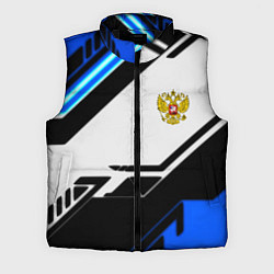 Мужской жилет Россия геометрия текстура, цвет: 3D-черный
