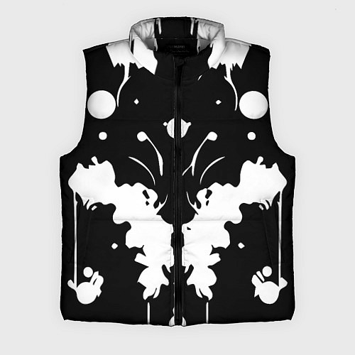 Мужской жилет Тест Роршаха - психоделика / 3D-Светло-серый – фото 1