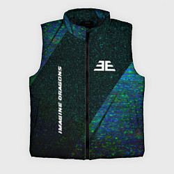 Мужской жилет Imagine Dragons glitch blue, цвет: 3D-черный