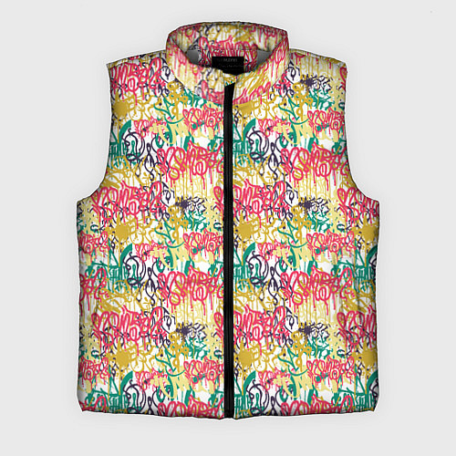 Мужской жилет Граффити с подтёками / 3D-Светло-серый – фото 1