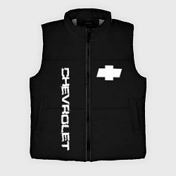Мужской жилет Chevrolet white logo auto, цвет: 3D-светло-серый