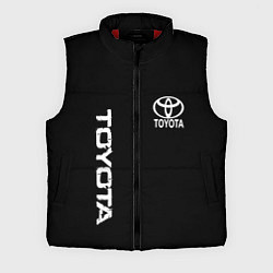 Мужской жилет Toyota logo white steel, цвет: 3D-красный