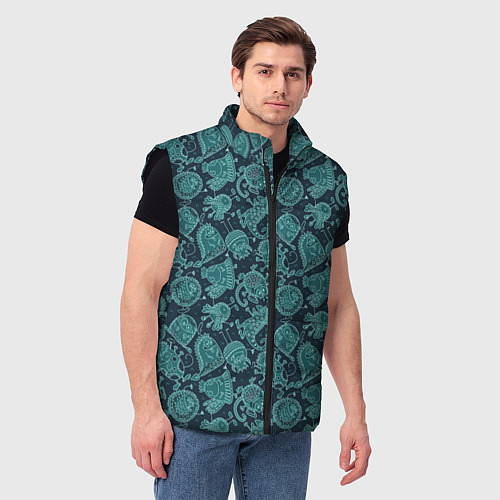 Мужской жилет Языкатые монстры / 3D-Черный – фото 3