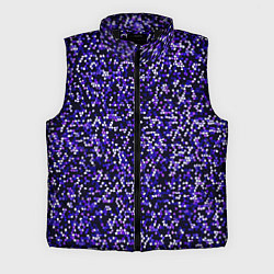 Мужской жилет Мелкая мозаика паттерн фиолетовый, цвет: 3D-черный