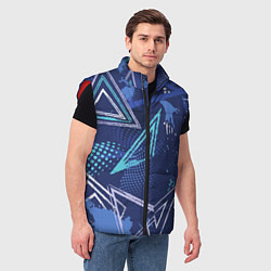 Мужской жилет Яркий абстрактный узор для спорта, цвет: 3D-красный — фото 2
