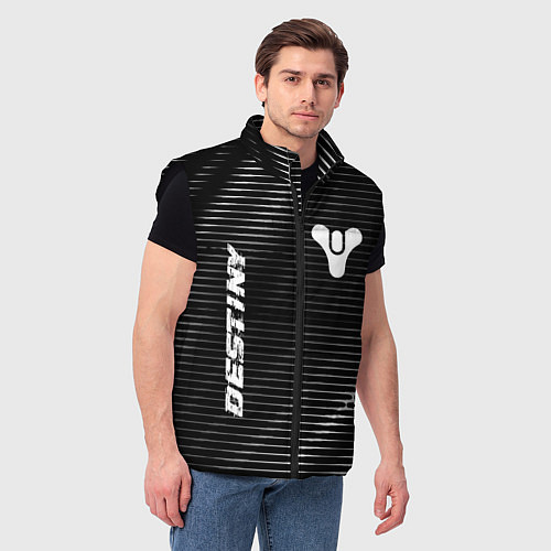 Мужской жилет Destiny metal game lines / 3D-Черный – фото 3