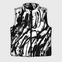 Мужской жилет Чёрно-белая абстракция: нейросеть, цвет: 3D-красный
