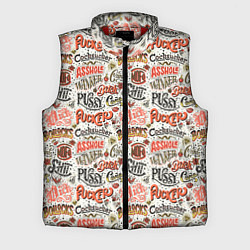Мужской жилет Нецензурные слова, цвет: 3D-красный