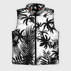 Мужской жилет Чёрно белые пальмы, цвет: 3D-красный