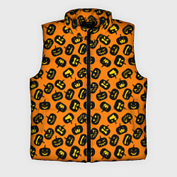 Мужской жилет Тыквенный хэллоуин узор, цвет: 3D-черный