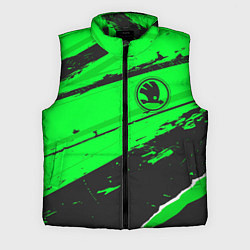 Мужской жилет Skoda sport green, цвет: 3D-черный