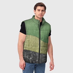 Мужской жилет Футурисчтичный пейзаж города, цвет: 3D-черный — фото 2