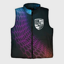 Мужской жилет Porsche neon hexagon, цвет: 3D-черный