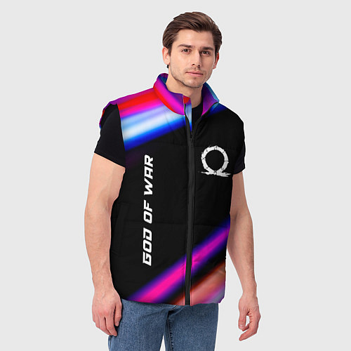 Мужской жилет God of War speed game lights / 3D-Черный – фото 3