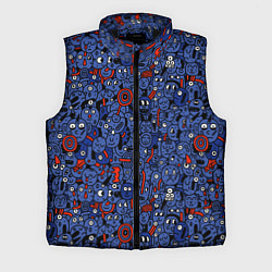 Мужской жилет Человечки панки, цвет: 3D-черный