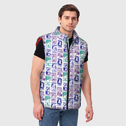 Мужской жилет Лица людей ретро, цвет: 3D-красный — фото 2