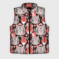 Мужской жилет Узор тигр с лисой, цвет: 3D-светло-серый