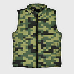 Мужской жилет Камуфляжный стиль текстура пикселя, цвет: 3D-черный