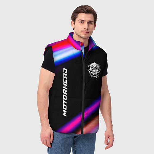 Мужской жилет Motorhead neon rock lights / 3D-Черный – фото 3