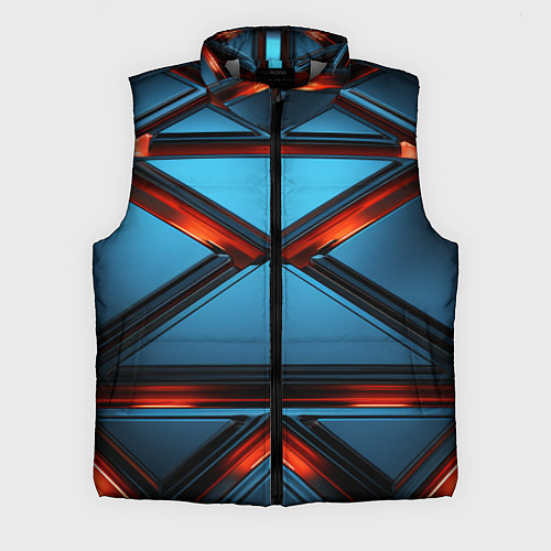 Мужской жилет Абстрактные треугольные плиты со светом / 3D-Светло-серый – фото 1
