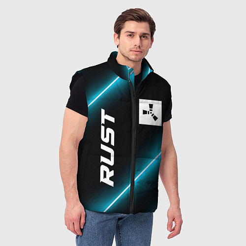 Мужской жилет Rust неоновые лампы / 3D-Черный – фото 3