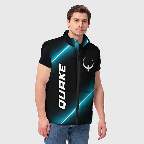 Мужской жилет Quake неоновые лампы / 3D-Черный – фото 3