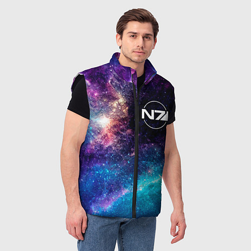 Мужской жилет Mass Effect space game / 3D-Черный – фото 3