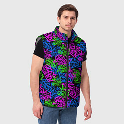 Мужской жилет Королева граффити, цвет: 3D-светло-серый — фото 2