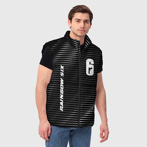 Мужской жилет Rainbow Six metal cybersport lines / 3D-Черный – фото 3