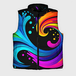 Мужской жилет Joy wave - ai art fantasy, цвет: 3D-черный