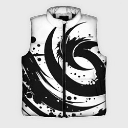 Мужской жилет Ai art black and white abstraction, цвет: 3D-черный