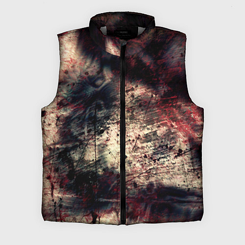 Мужской жилет Мокрая бумага ретро гранж текстура грязная / 3D-Светло-серый – фото 1