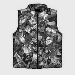 Мужской жилет Городской ангел с крыльями в стиле аниме, цвет: 3D-светло-серый