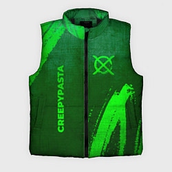 Мужской жилет CreepyPasta - green gradient вертикально, цвет: 3D-черный