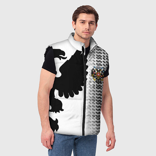 Мужской жилет Россия имперский герб / 3D-Черный – фото 3