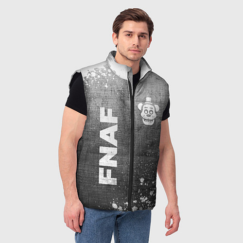 Мужской жилет FNAF - grey gradient вертикально / 3D-Черный – фото 3