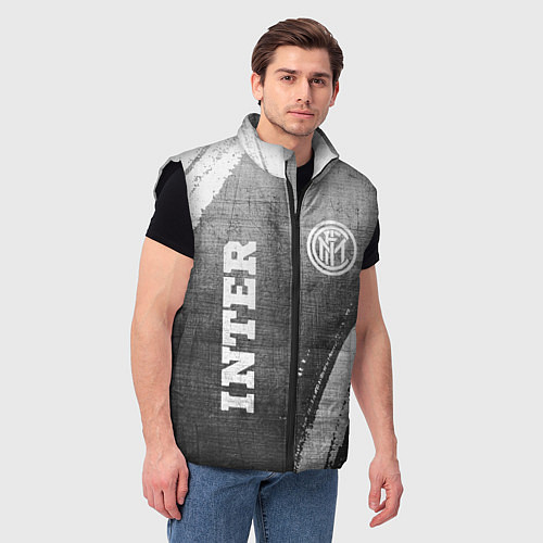 Мужской жилет Inter - grey gradient вертикально / 3D-Черный – фото 3