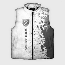 Мужской жилет West Ham - white gradient по-вертикали, цвет: 3D-черный
