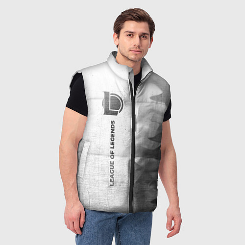 Мужской жилет League of Legends - white gradient по-вертикали / 3D-Черный – фото 3