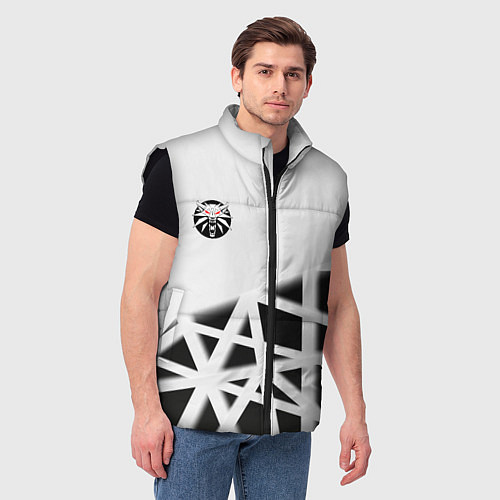 Мужской жилет The Witcher 3 logo geometry / 3D-Черный – фото 3