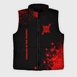 Мужской жилет Darling in the FranXX - red gradient вертикально, цвет: 3D-черный